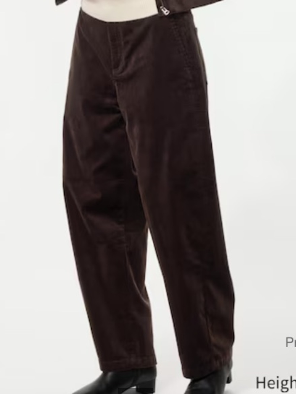 NEW Uniqlo Corduroy Barrel Leg Pants in Dark Brown (Women's L)